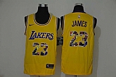 Lakers 23 Lebron James Yellow Fashion Swingman Jersey Dzhi,baseball caps,new era cap wholesale,wholesale hats